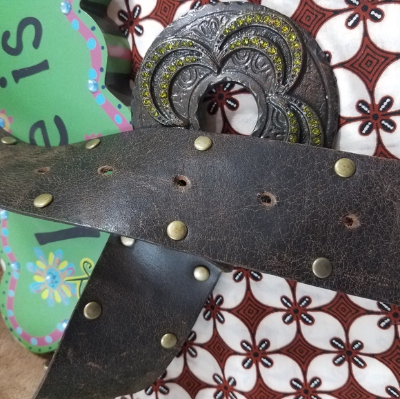 Boho Leather Belt - Picture 3 of 8